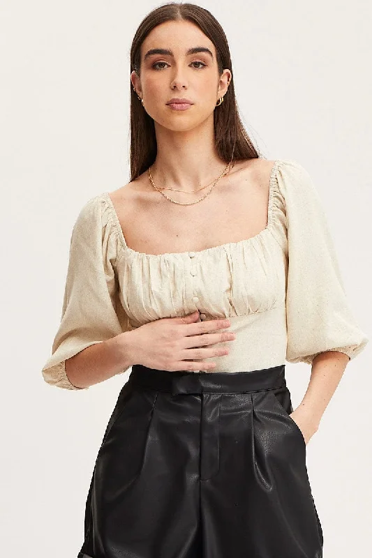 White Bell Top Short Sleeve