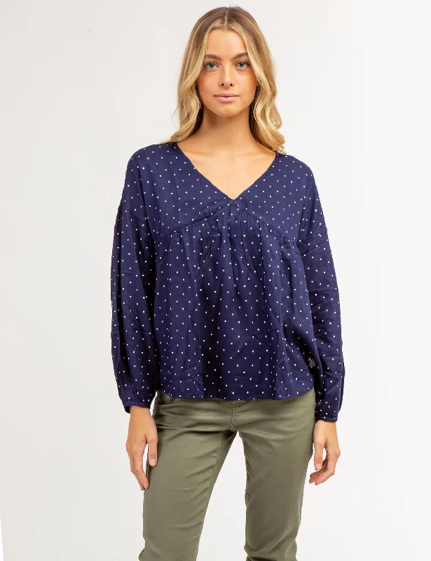 DOT POETIC V-NECK TOP