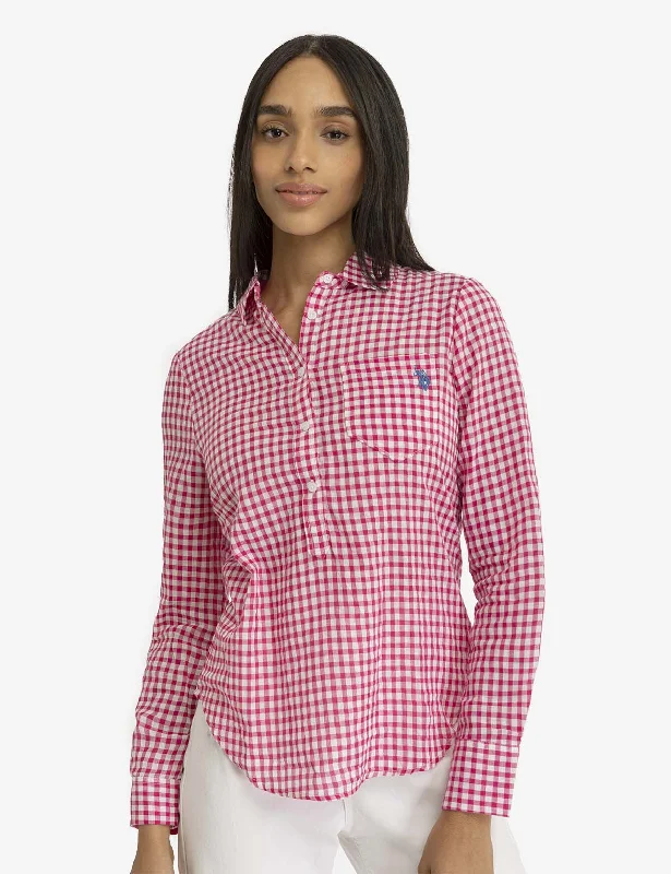 LONG SLEEVE POPOVER SHIRT WITH POCKET