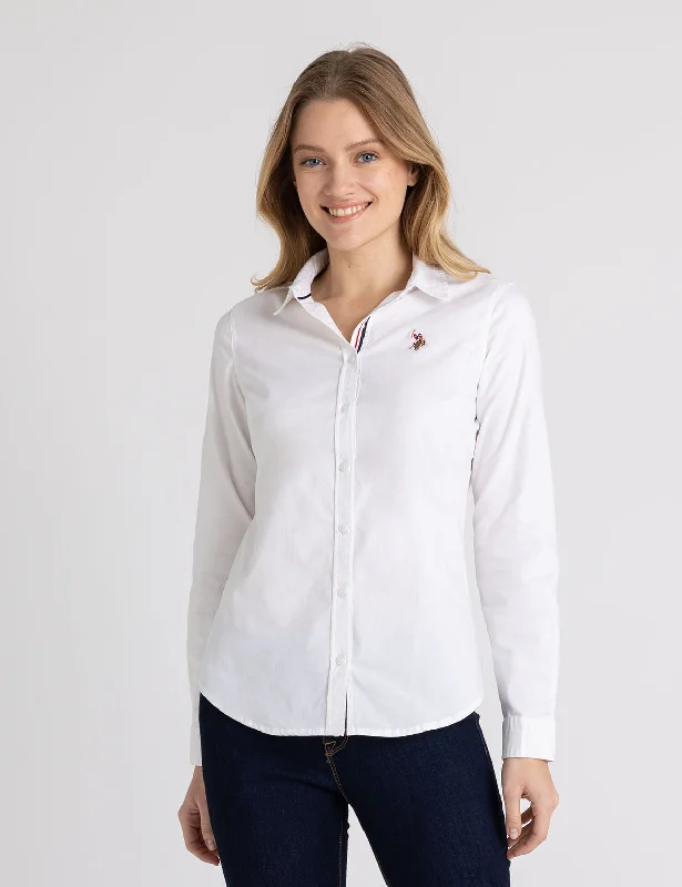 LONG SLEEVE SOLID STRETCH OXFORD SHIRT