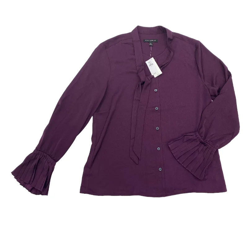 PURPLE BLOUSE LS by BANANA REPUBLIC Size:M