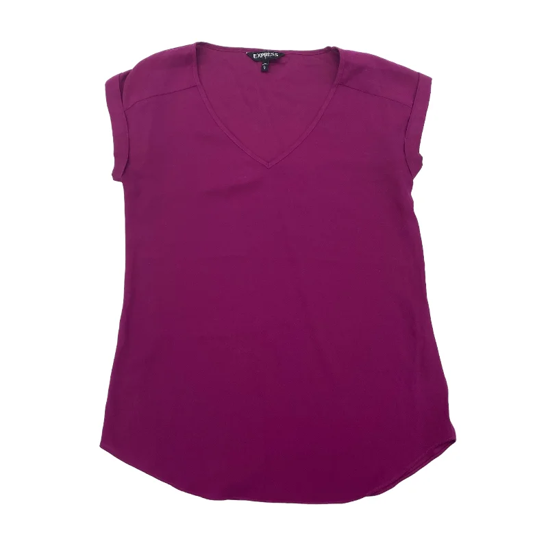 PURPLE BLOUSE SS by EXPRESS Size:XS